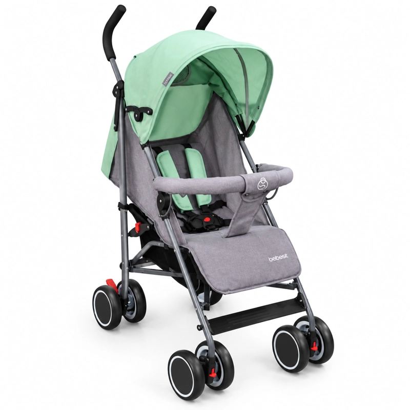 COCHE PARAGUA CLAP MELANGE VERDE GRIS - 1