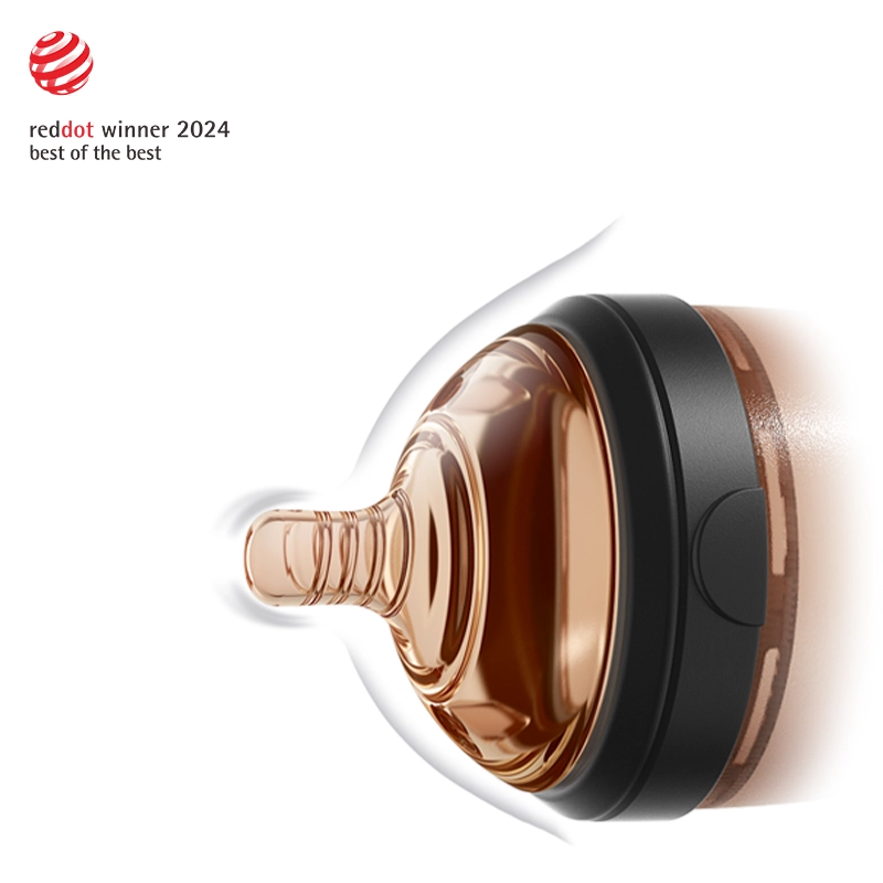MAMADERA ULTRA WIDE HEORSHE 160 ML ROSADA 0-3 MESES - 4