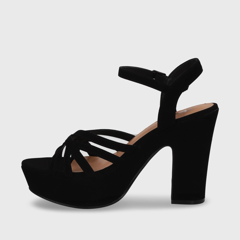SANDALIA  NEGRA  TACO MUJER 86131 - 4