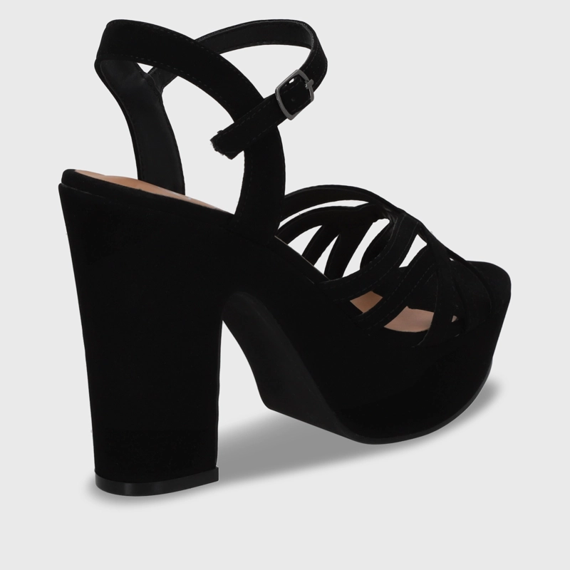 SANDALIA  NEGRA  TACO MUJER 86131 - 5