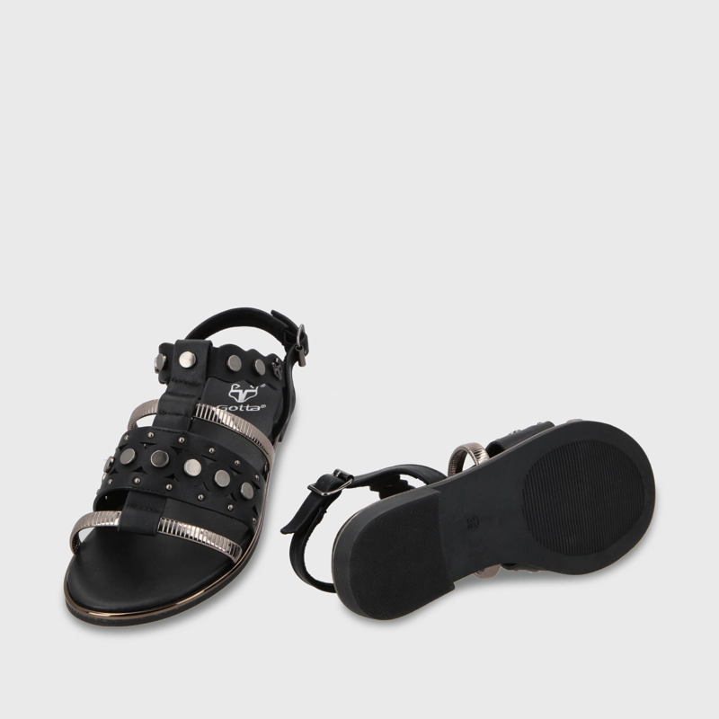 SANDALIA  NEGRA  TACO MUJER 86131 - 8