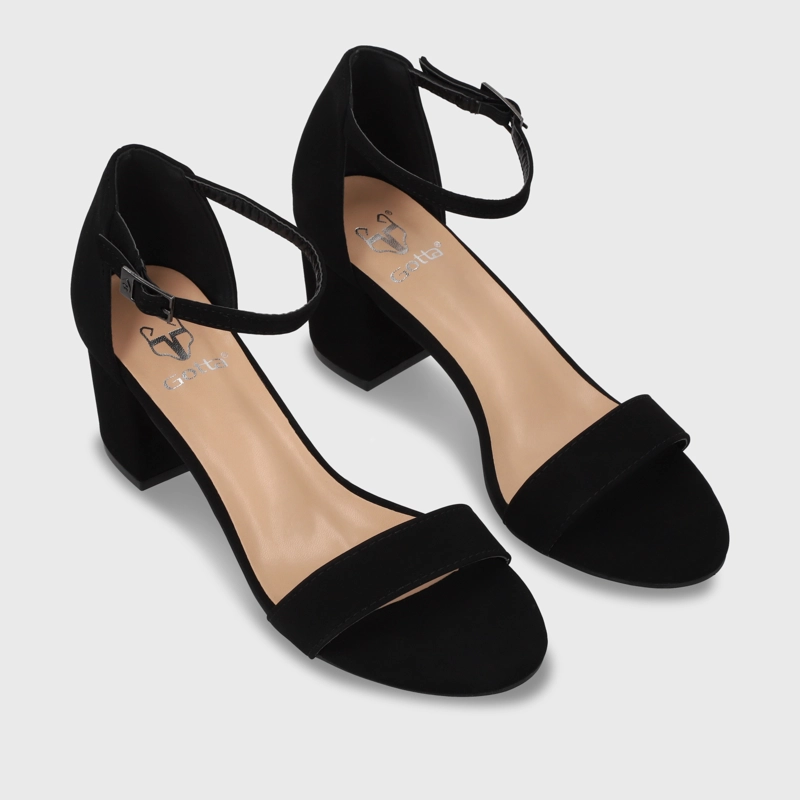 SANDALIAS MUJER GOTTA CUERO NEGRO C6161 - 3