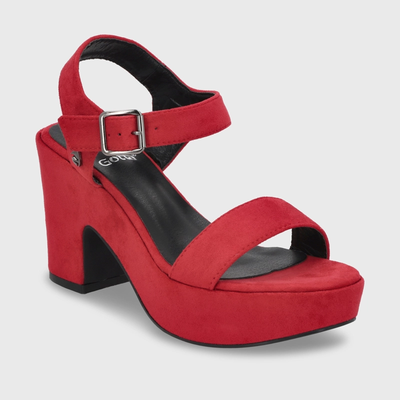 SANDALIA PLATAFORMA ROJA MUJER C5473 - 4