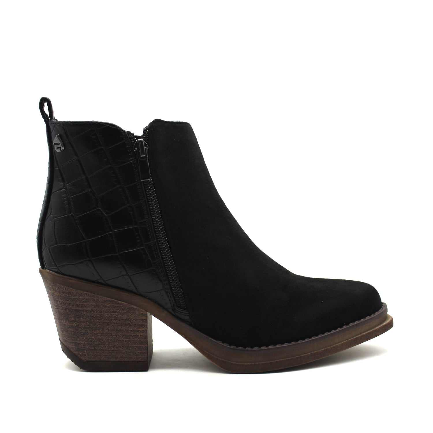 BOTÍN MUJER NEGRO C7301 CASUAL - 1