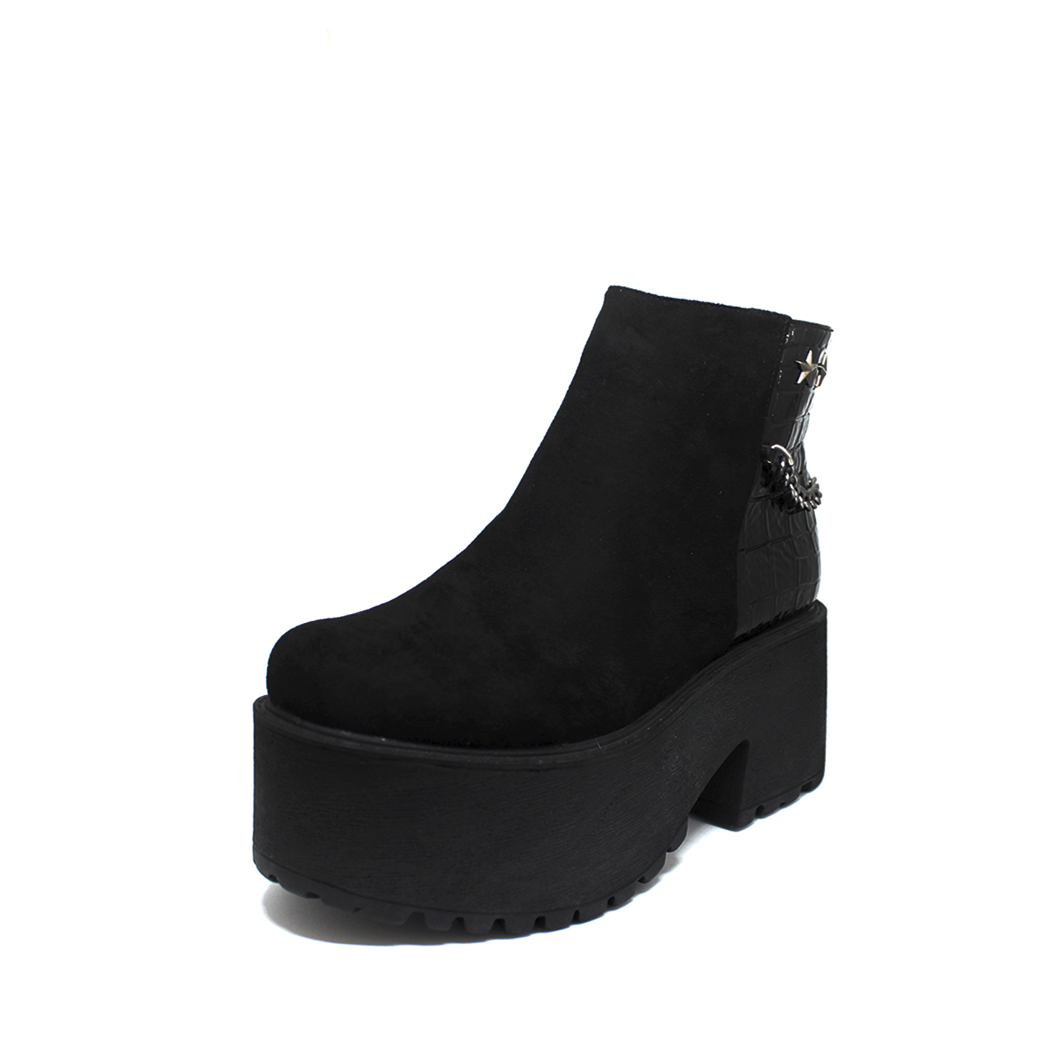 BOTÍN MUJER NEGRO C7328 CASUAL - 6