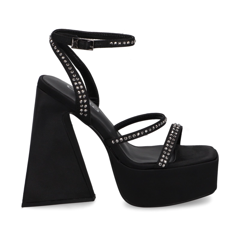 SANDALIA TACO NEGRA MUJER 36132 - 1