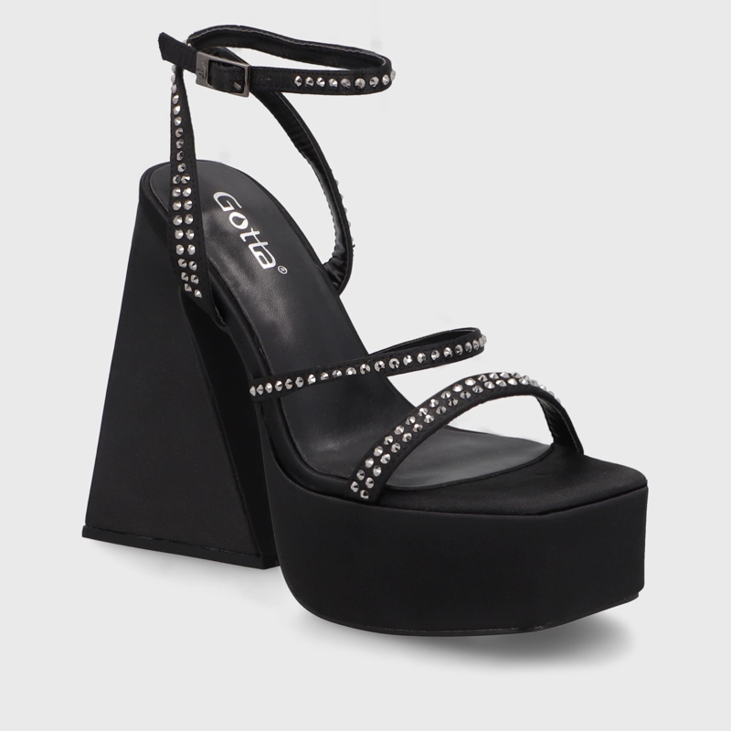 SANDALIA TACO NEGRA MUJER 36132 - 2