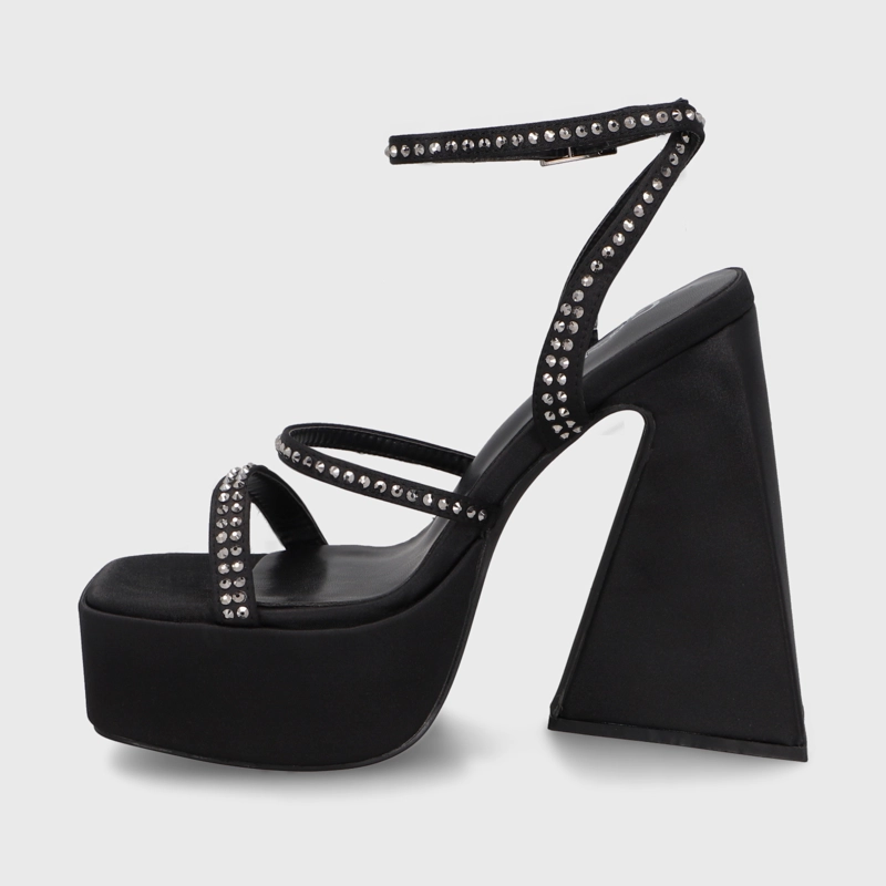SANDALIA TACO NEGRA MUJER 36132 - 4