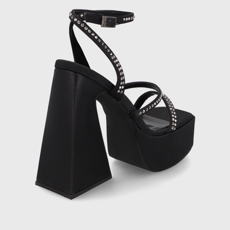 SANDALIA TACO NEGRA MUJER 36132 - 5