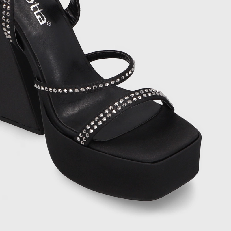 SANDALIA TACO NEGRA MUJER 36132 - 6