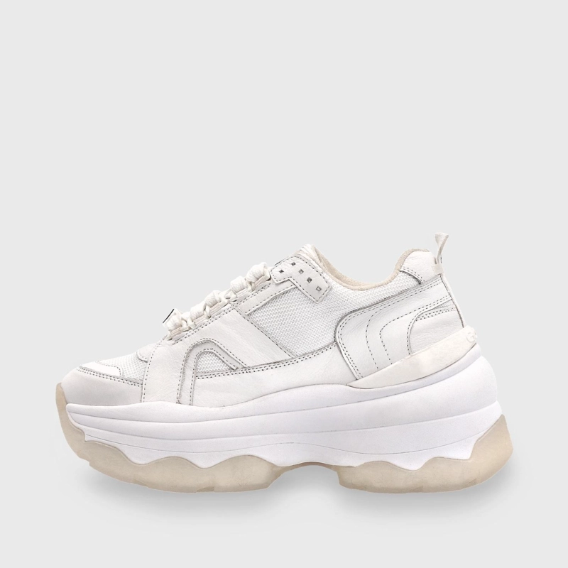 ZAPATILLA CUERO BLANCA MUJER 18542 - 8