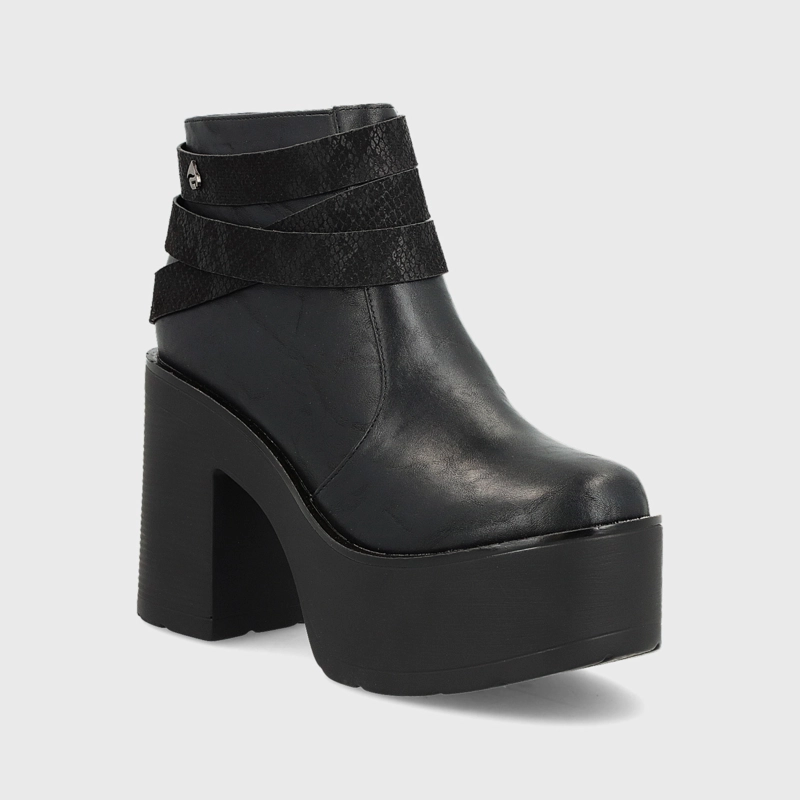 BOTIN PLATAFORMA NEGRO MUJER 15035 - 2
