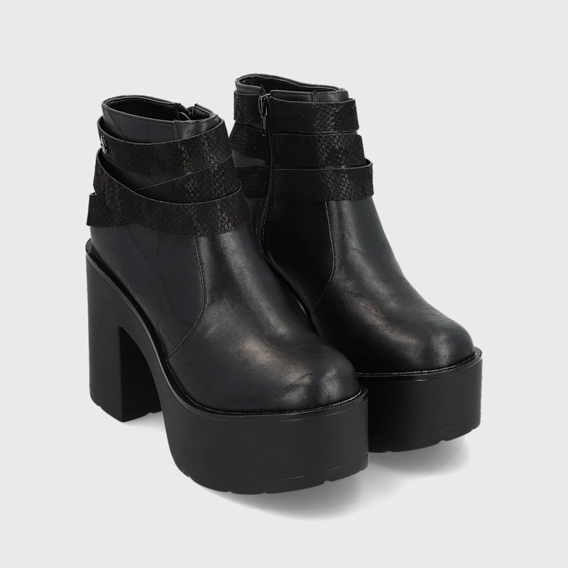 BOTIN PLATAFORMA NEGRO MUJER 15035 - 3