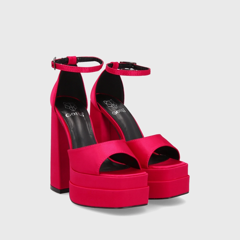 SANDALIA PLATAFORMA FUCSIA MUJER 25911 - 3