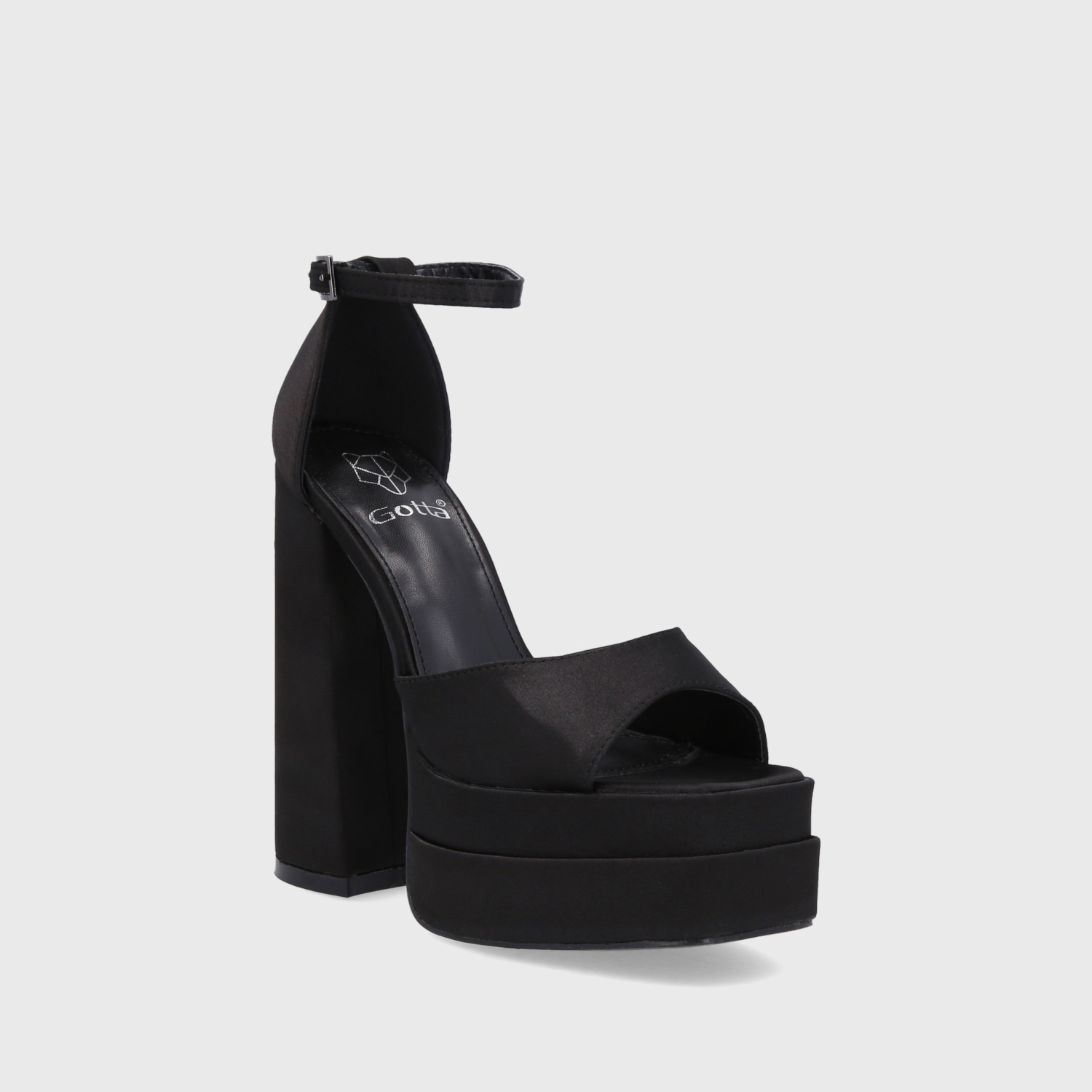 SANDALIA TACO NEGRA MUJER 25911 - 2