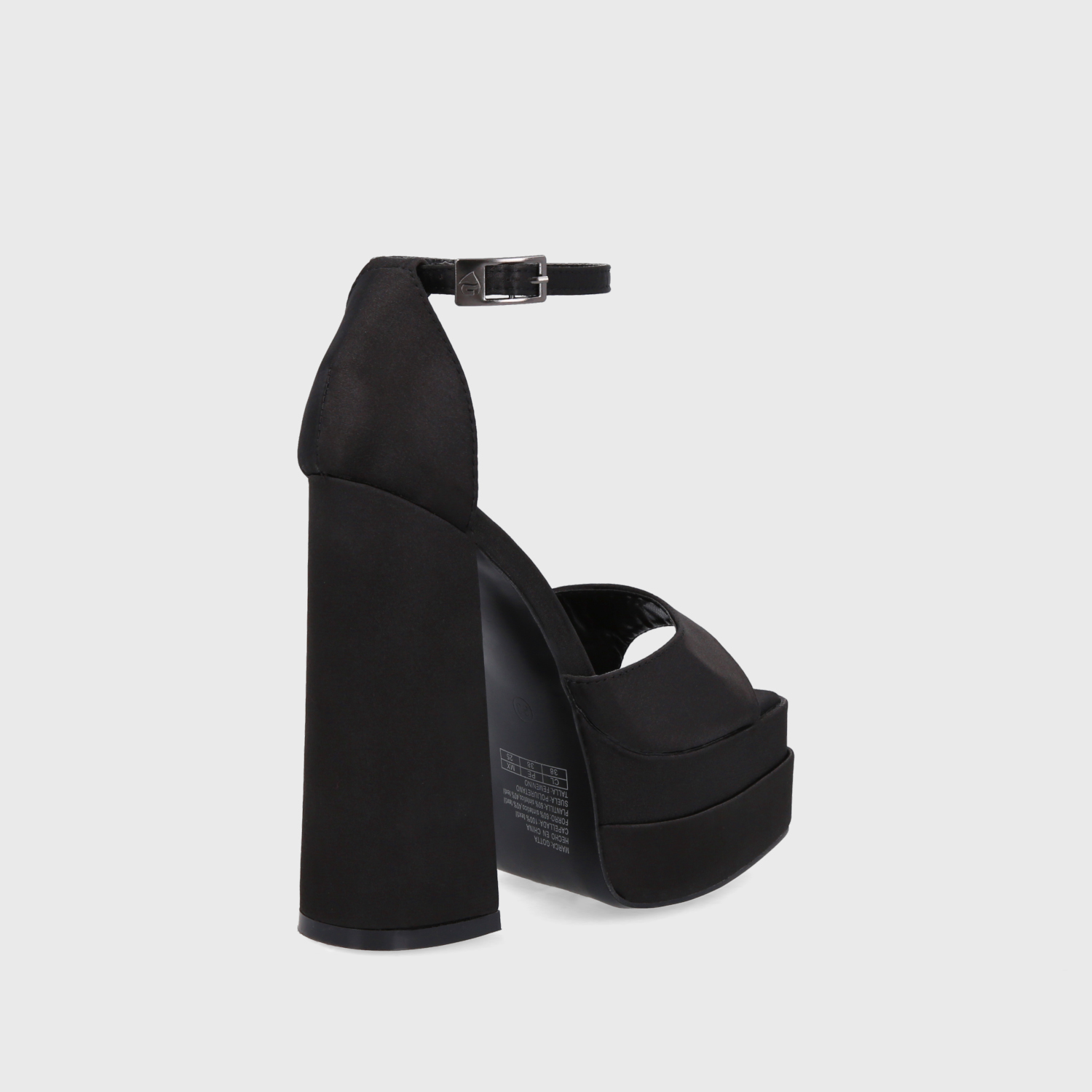 SANDALIA TACO NEGRA MUJER 25911 - 5