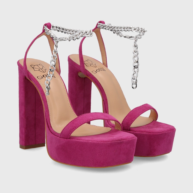 SANDALIAS MUJER GOTTA FUCSIA TACO 35101 - 3