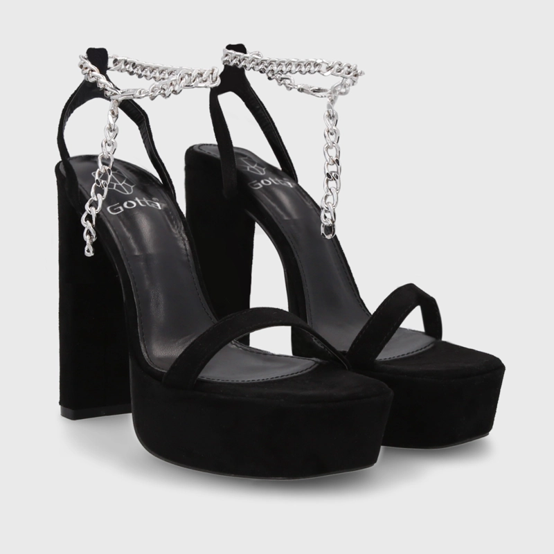 SANDALIAS MUJER GOTTA NEGRO TACO 35101 - 3