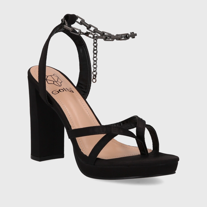SANDALIAS MUJER GOTTA NEGRO TACO 15836 - 6