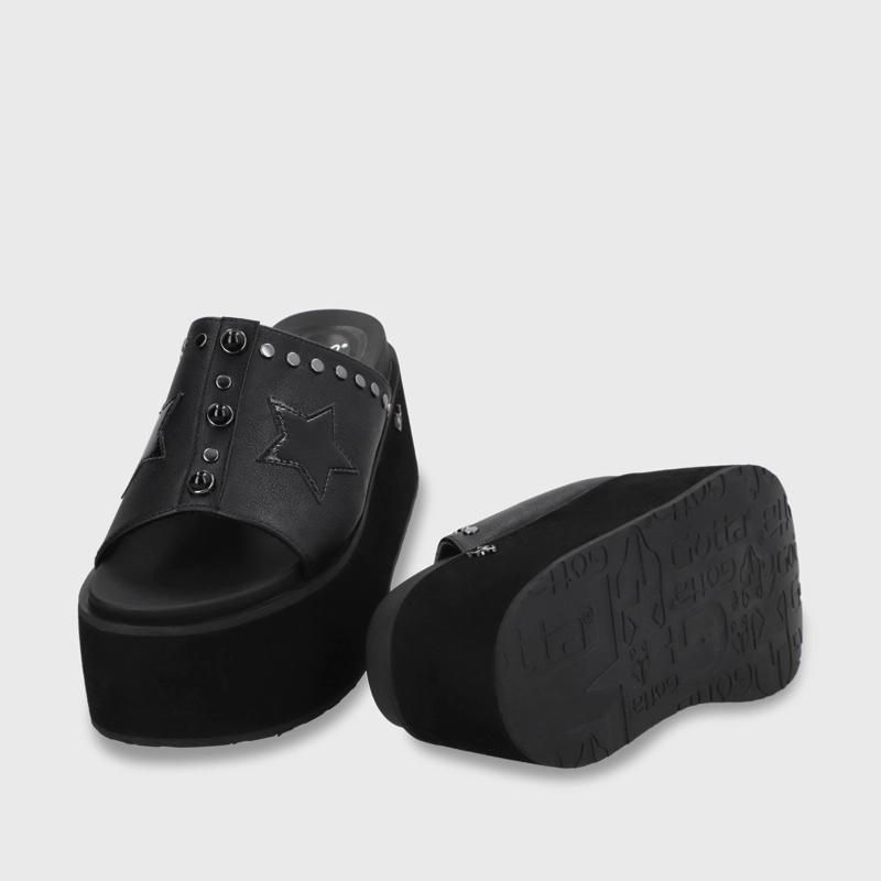 SANDALIAS MUJER GOTTA NEGRO PLATAFORMA 35182 - 7