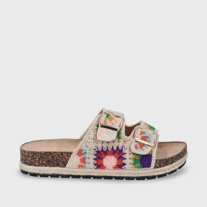 SANDALIA PLANO MULTICOLOR MUJER 52040 - 2