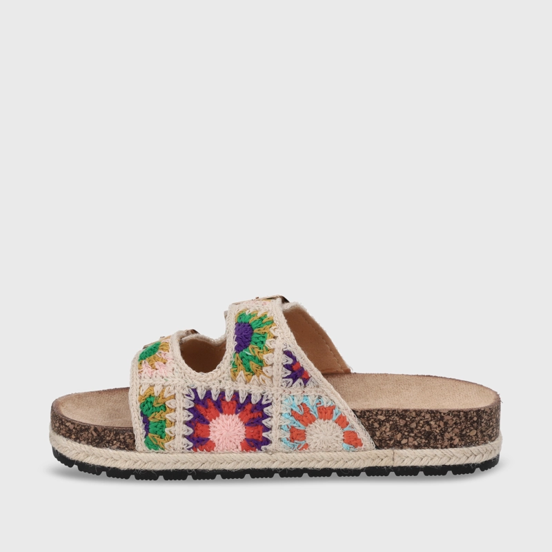 SANDALIA PLANO MULTICOLOR MUJER 52040 - 5