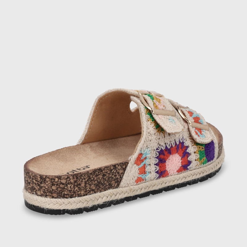 SANDALIA PLANO MULTICOLOR MUJER 52040 - 6