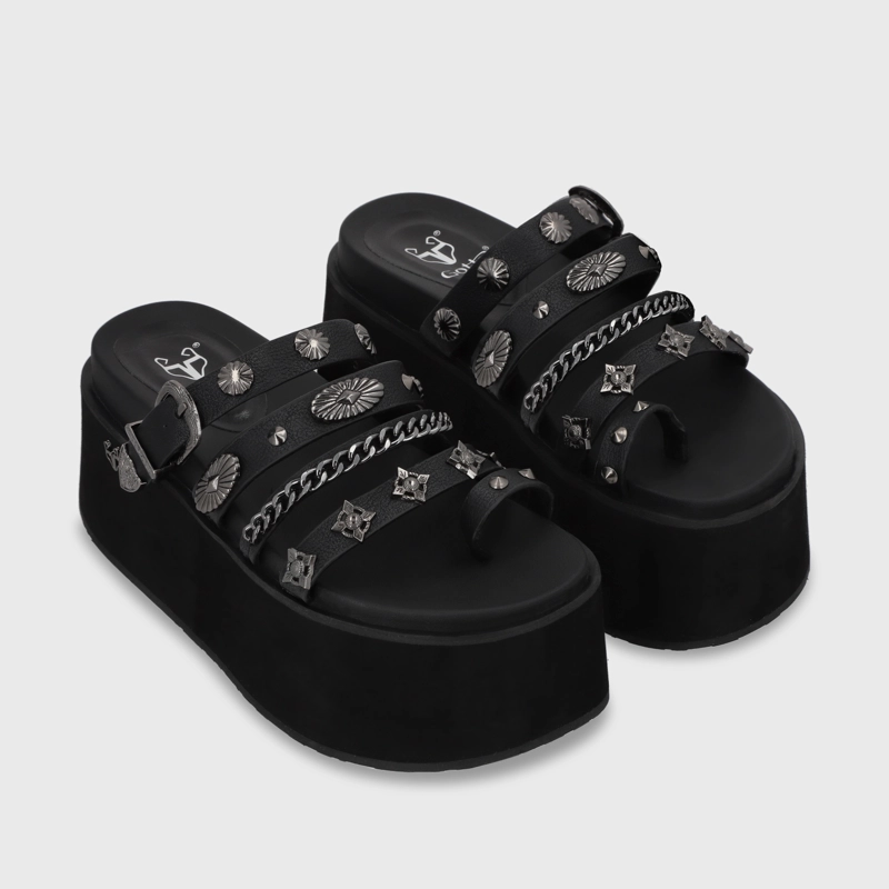 SANDALIAS MUJER GOTTA PLATAFORMA NEGRA 35181 - 3