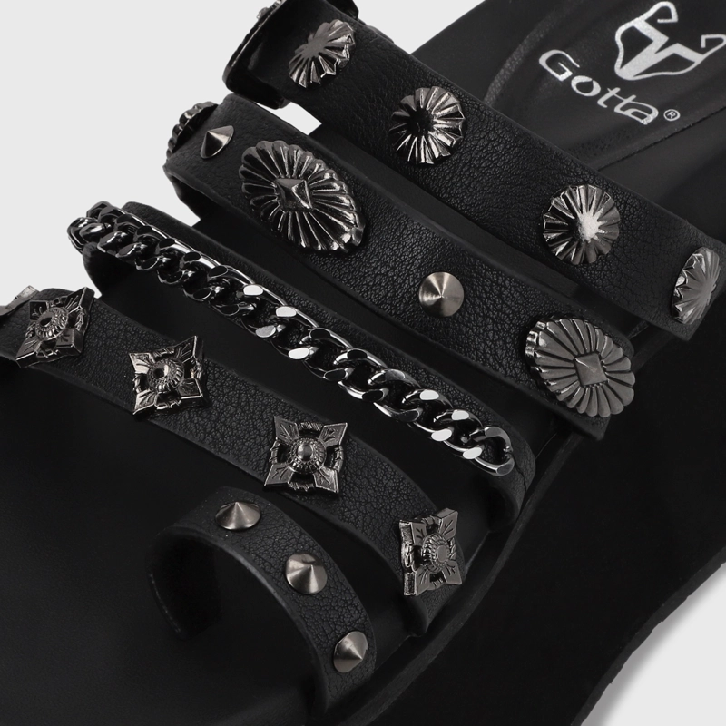 SANDALIAS MUJER GOTTA PLATAFORMA NEGRA 35181 - 6
