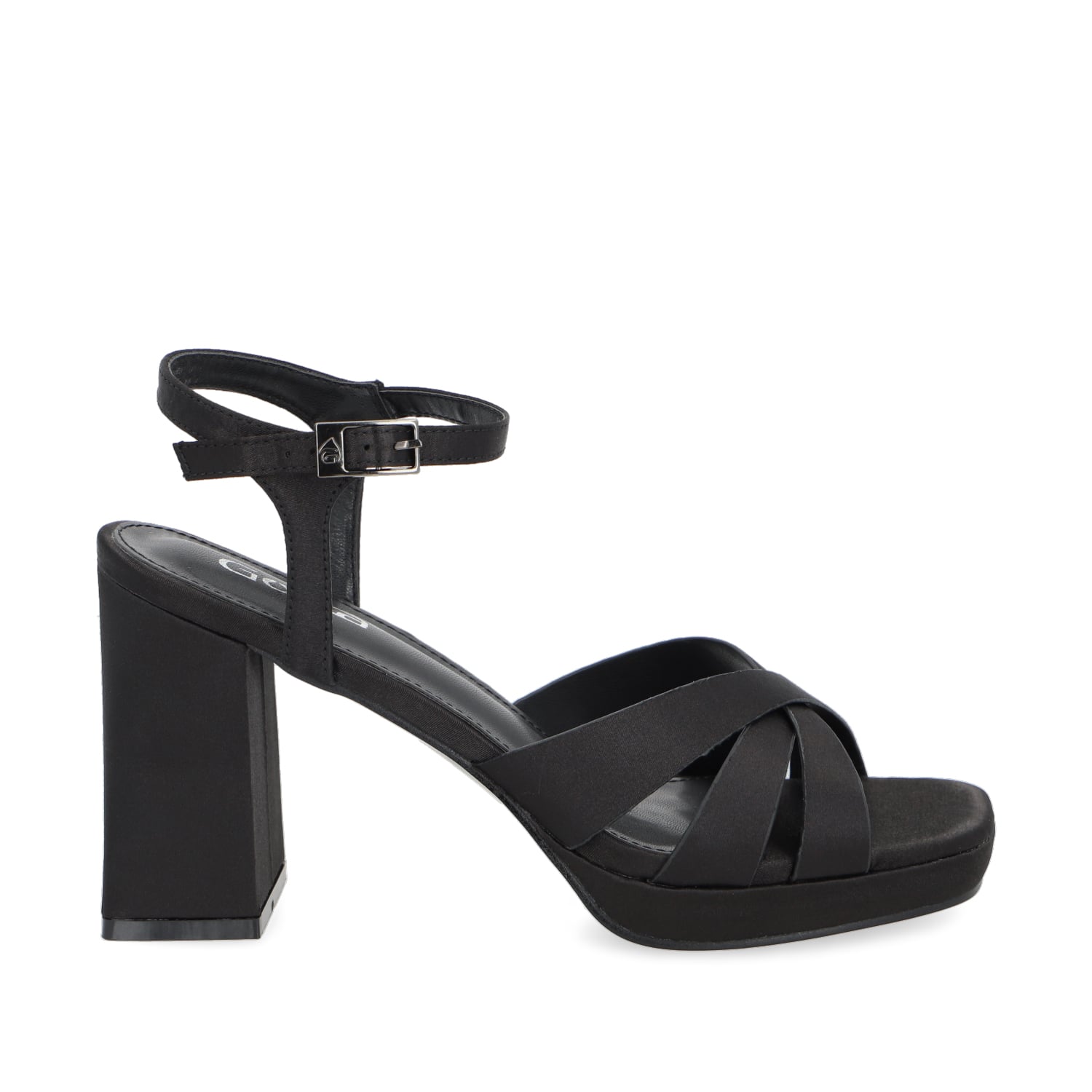 SANDALIA TACO NEGRA MUJER 45902 - 1