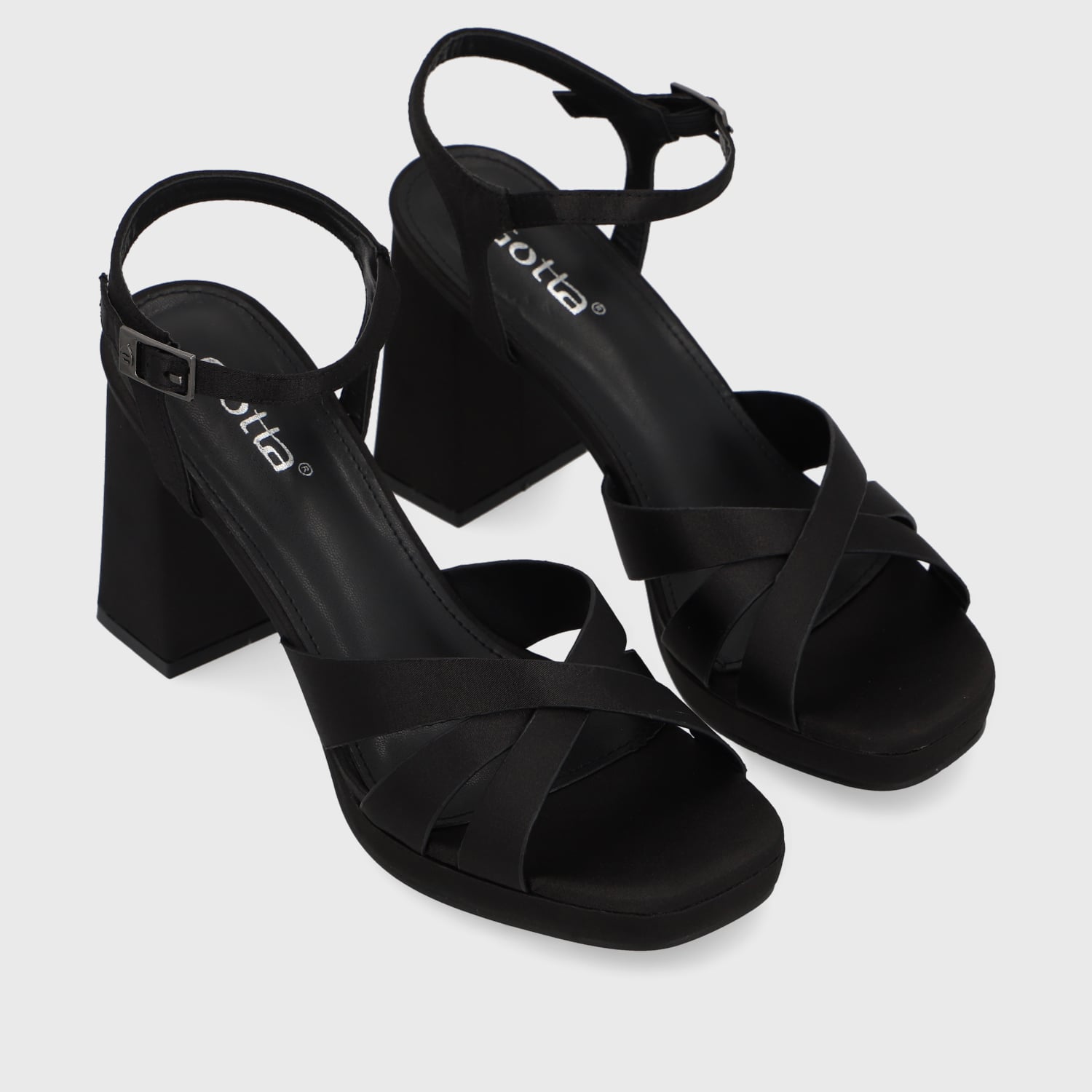 SANDALIA TACO NEGRA MUJER 45902 - 3