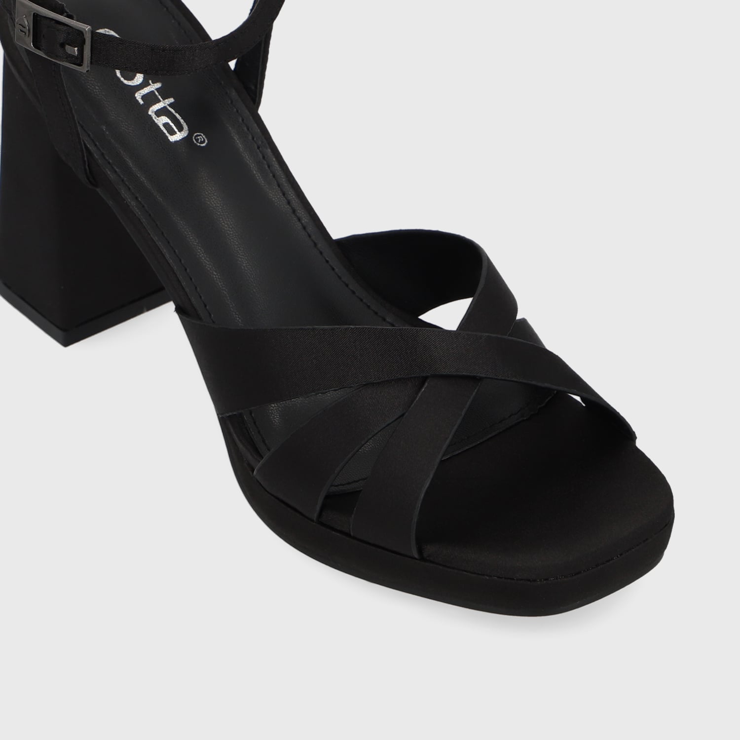 SANDALIA TACO NEGRA MUJER 45902 - 6