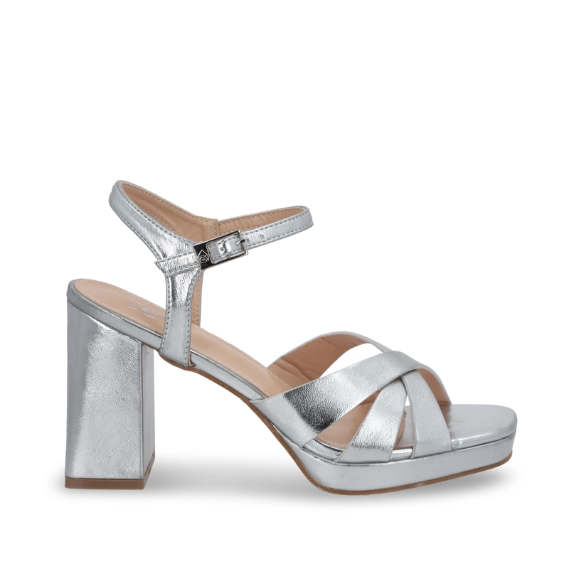 SANDALIAS MUJER GOTTA TACO PLATEADA 45902 - 1