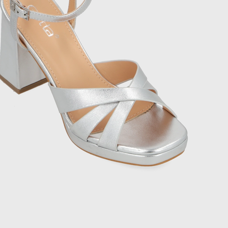 SANDALIAS MUJER GOTTA TACO PLATEADA 45902 - 6
