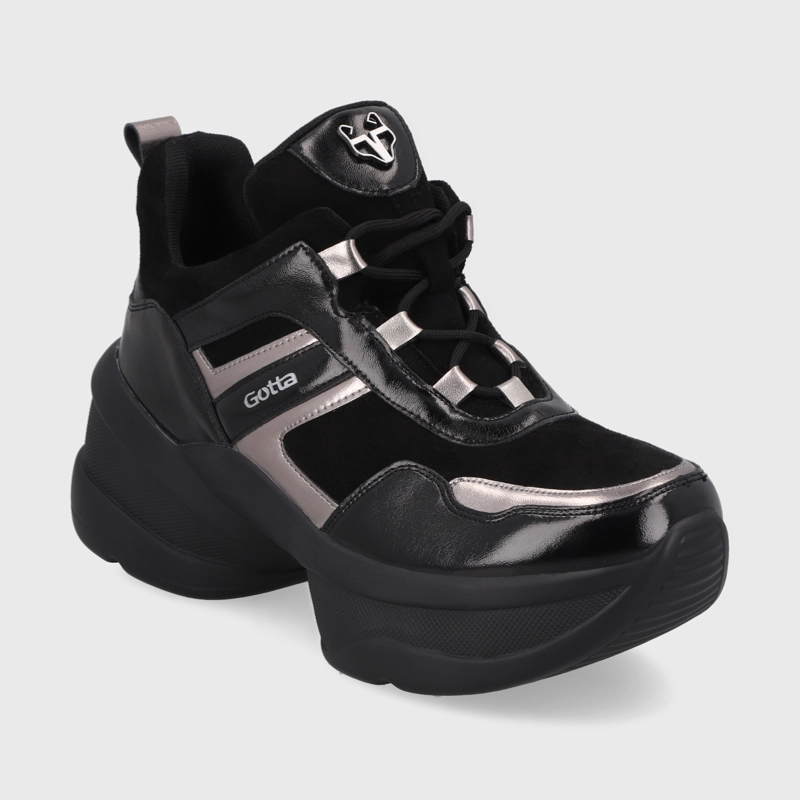 ZAPATILLA PLATAFORMA NEGRA MUJER 13162 - 2