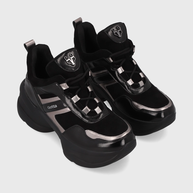 ZAPATILLA PLATAFORMA NEGRA MUJER 13162 - 3