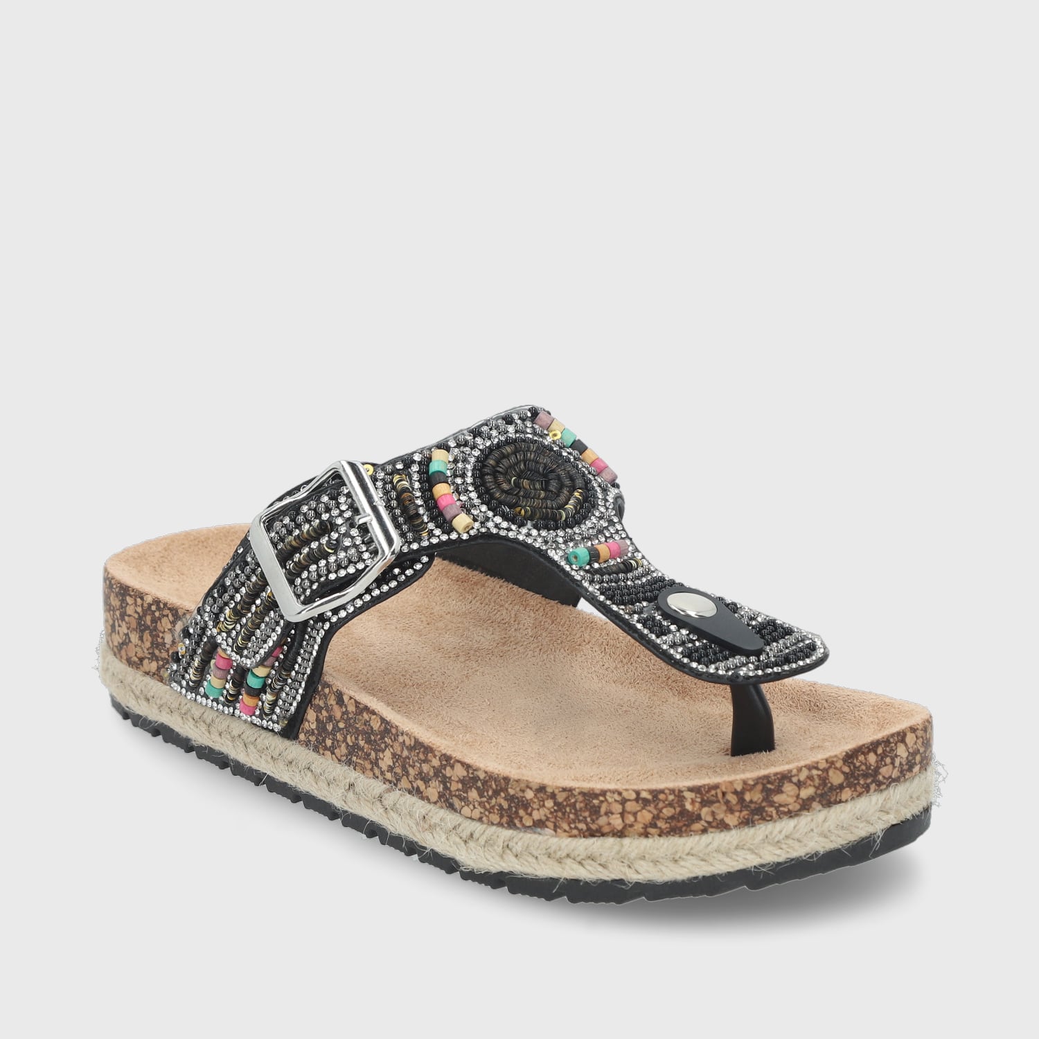 SANDALIA NEGRA MUJER 42011 - 2