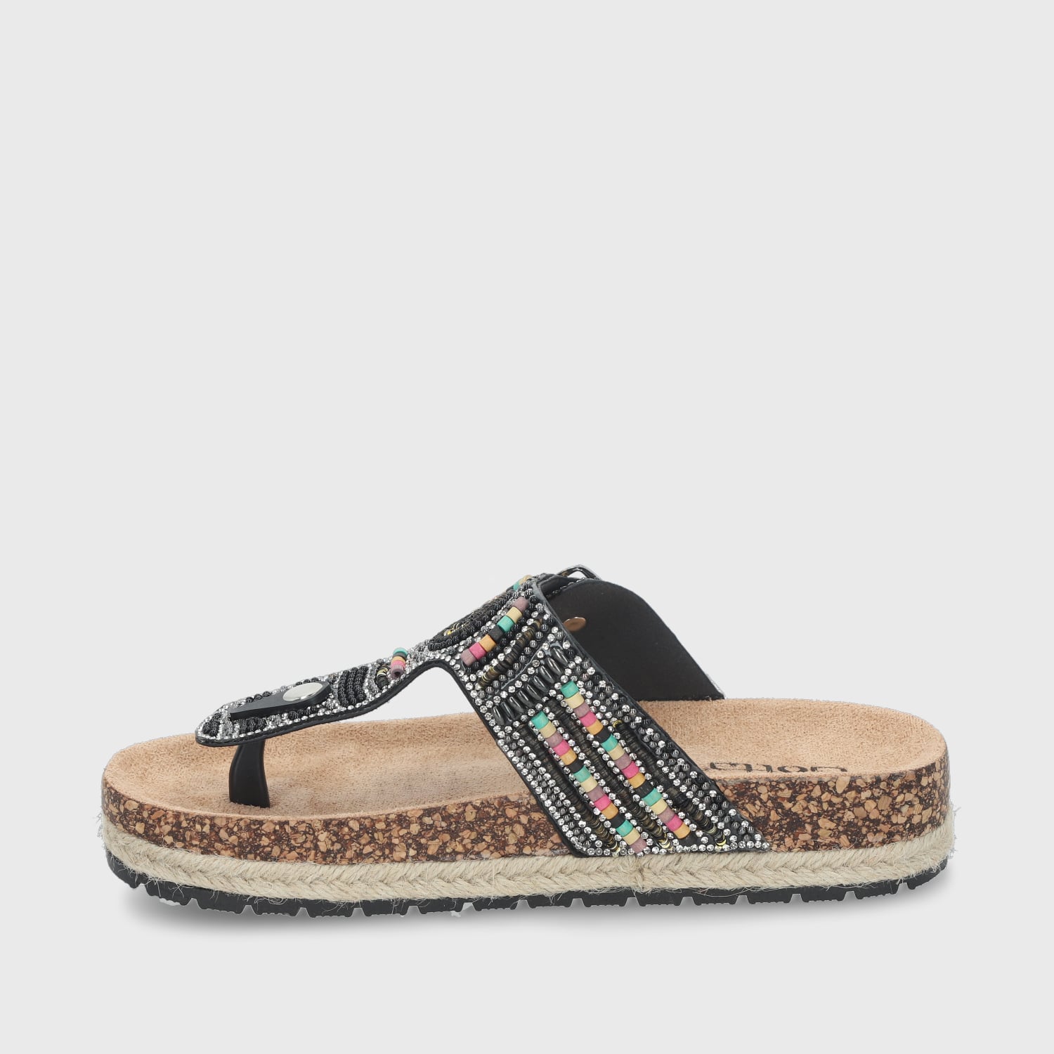 SANDALIA NEGRA MUJER 42011 - 4