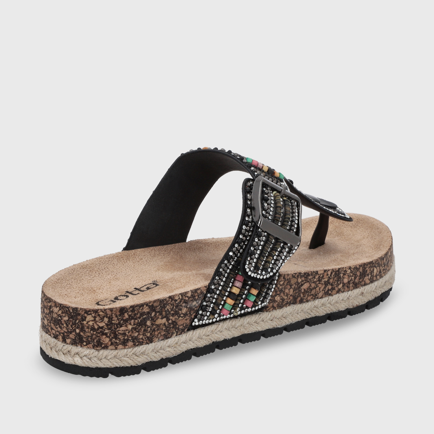SANDALIA NEGRA MUJER 42011 - 6