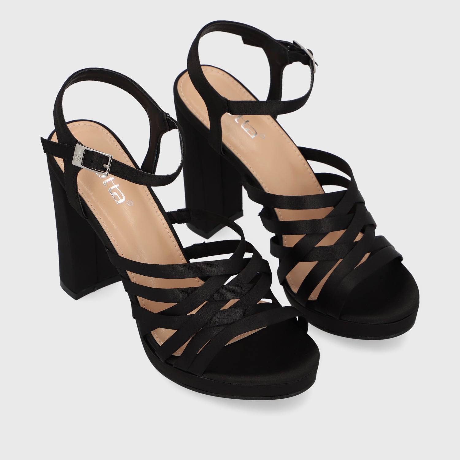 SANDALIAS MUJER GOTTA SATIN NEGRO 15837 - 3