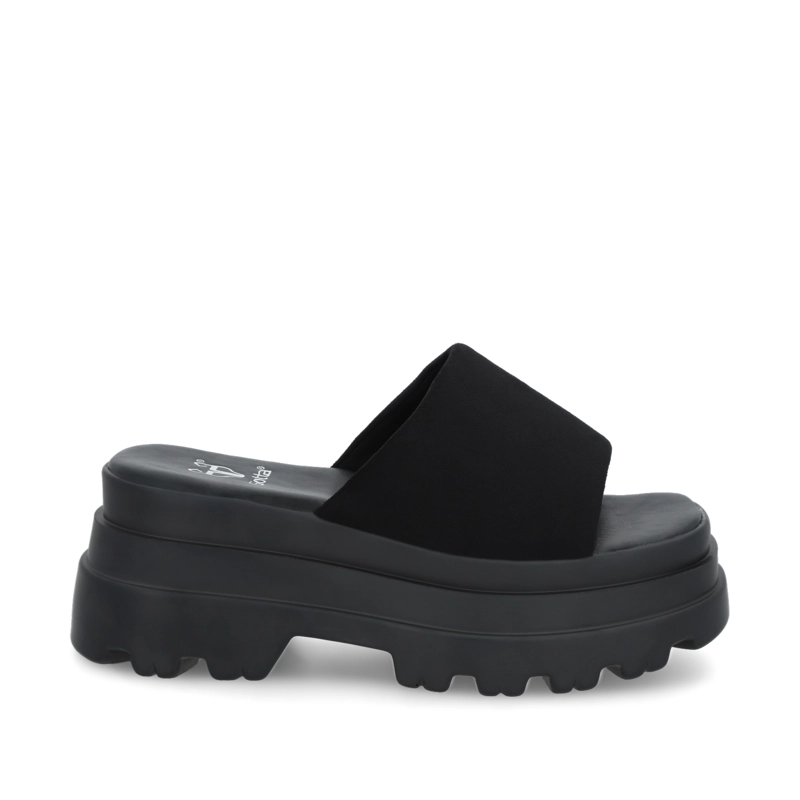 SANDALIAS MUJER GOTTA TEXTIL NEGRA PLATAFORMA 45731 - 1