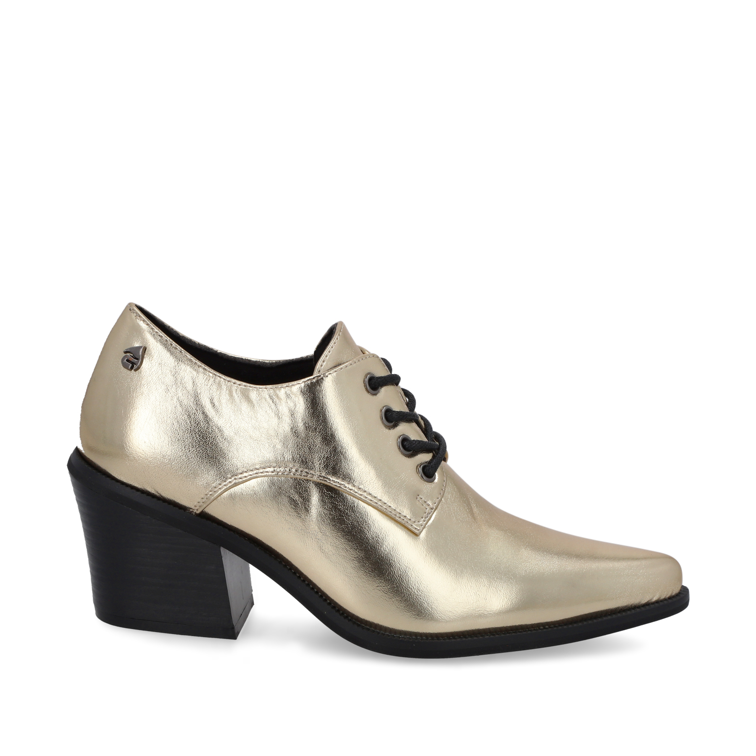 ZAPATO TACO DORADO MUJER 33763 - 1