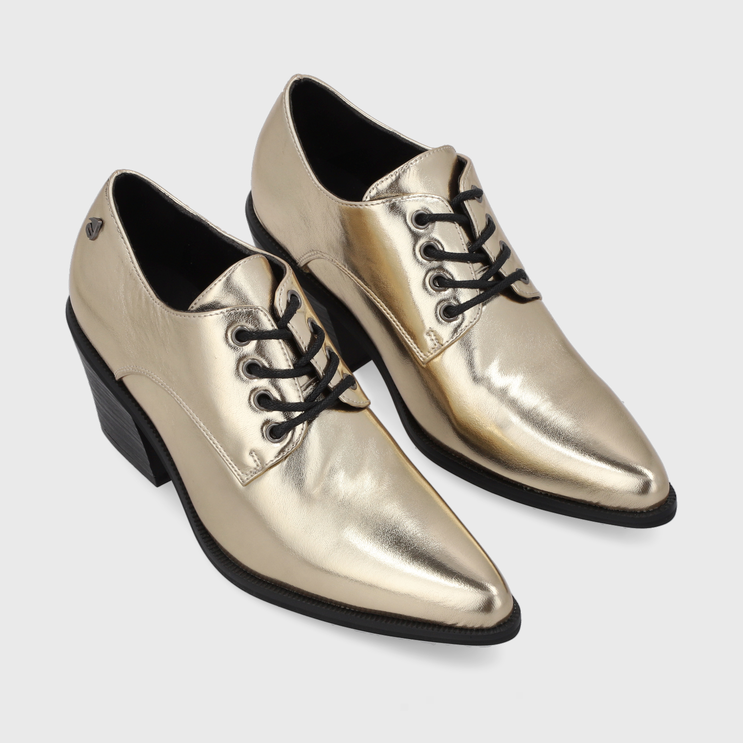 ZAPATO TACO DORADO MUJER 33763 - 3