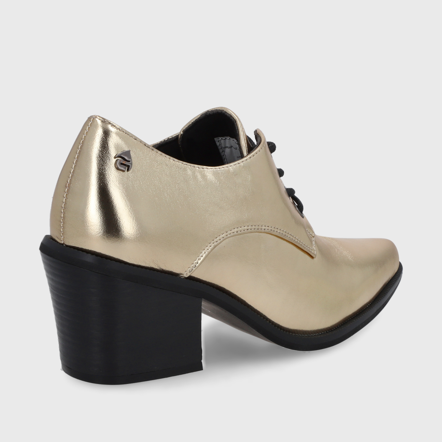 ZAPATO TACO DORADO MUJER 33763 - 5