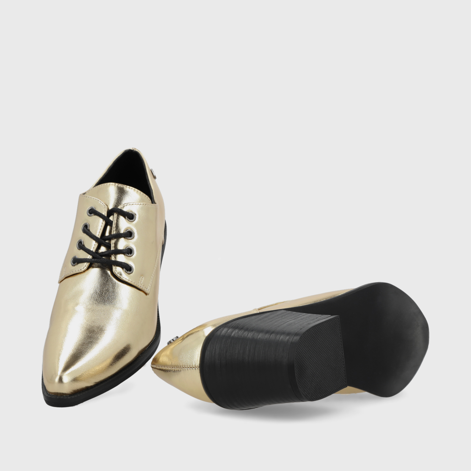 ZAPATO TACO DORADO MUJER 33763 - 7