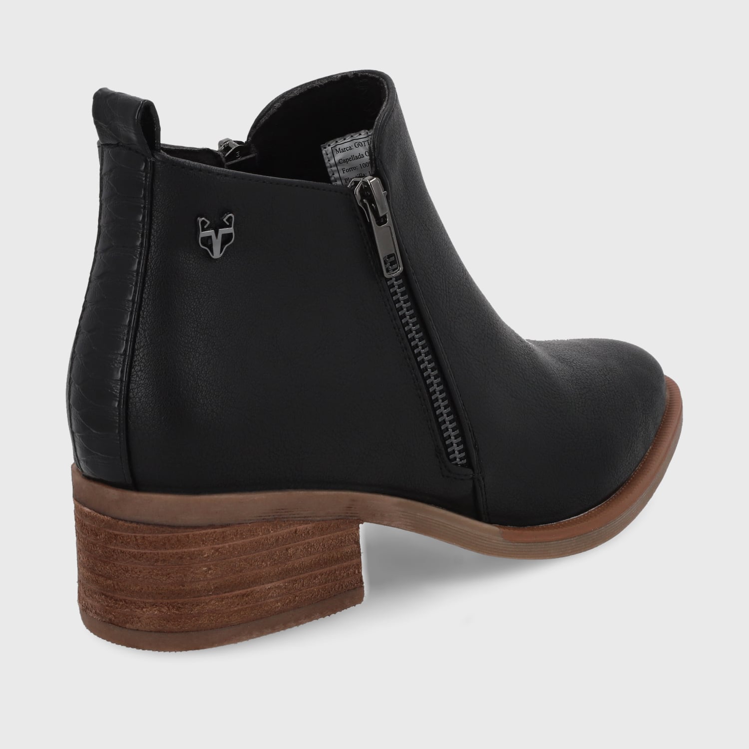 BOTÍN MUJER NEGRO TACO 43101 CASUAL - 5