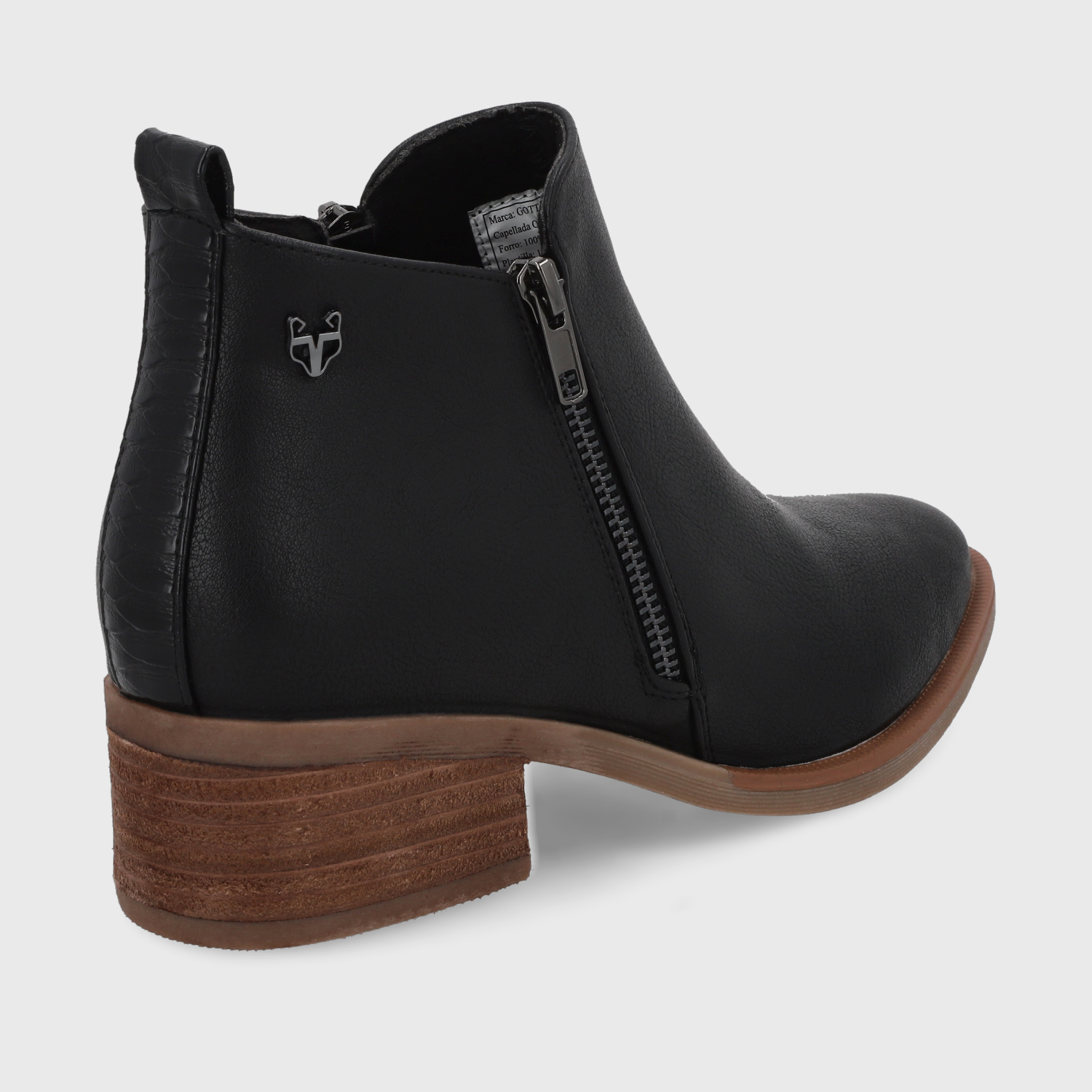 BOTÍN MUJER NEGRO TACO 43101 CASUAL - 5