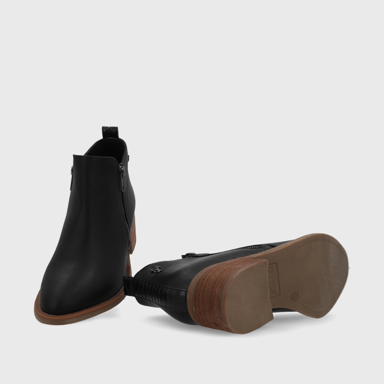 BOTÍN MUJER NEGRO TACO 43101 CASUAL - 7