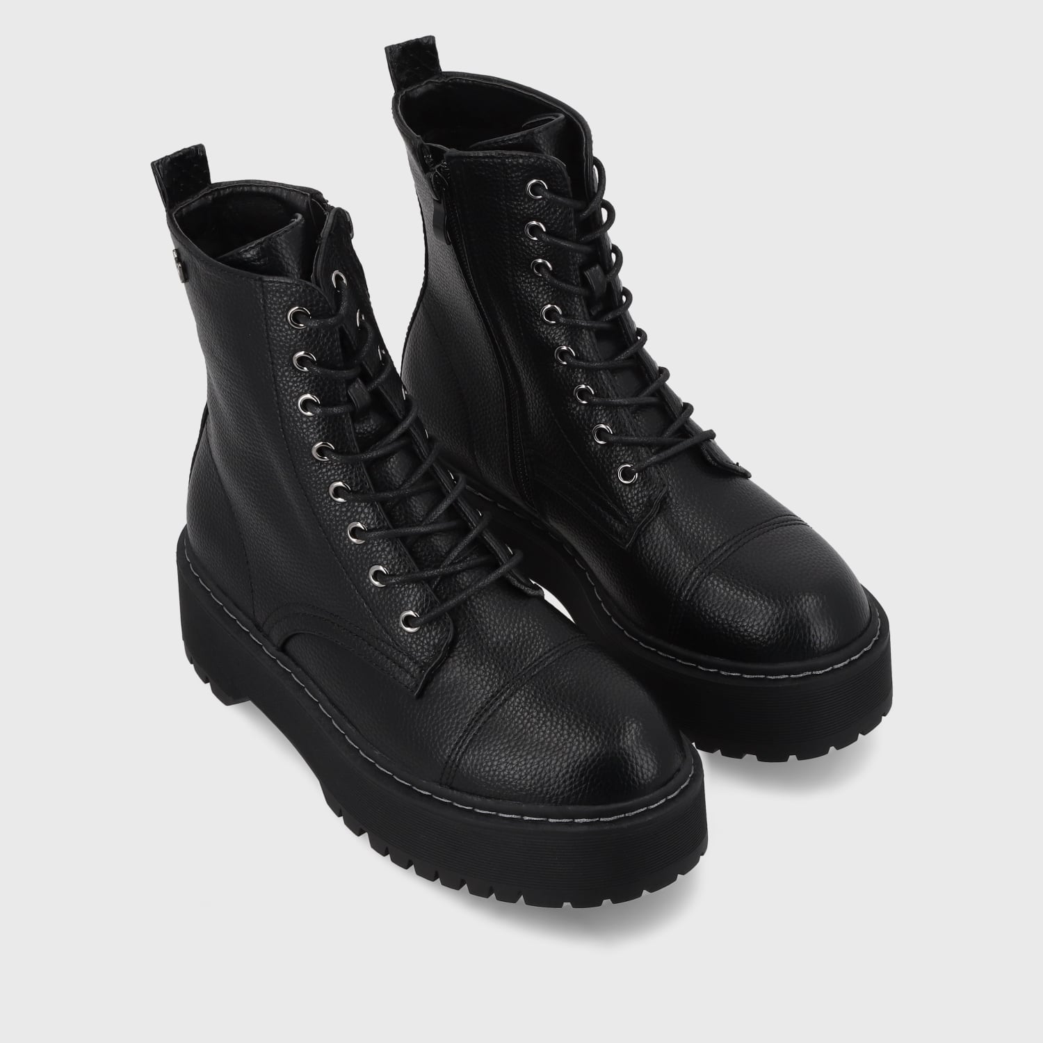 BOTÍN MUJER NEGRO PLATAFORMA 45762 CASUAL - 3