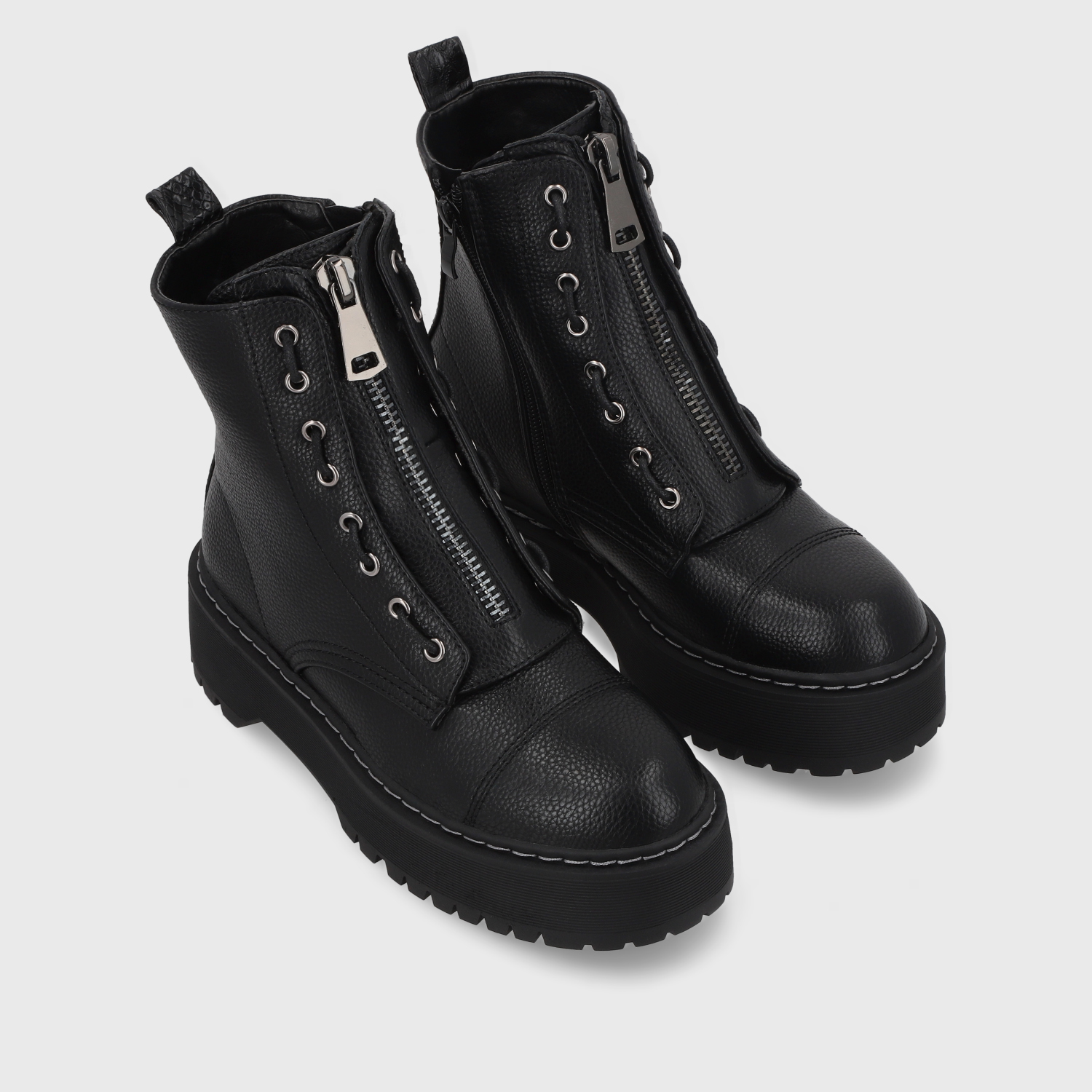 BOTÍN MUJER NEGRO PLATAFORMA 45762 CASUAL - 8